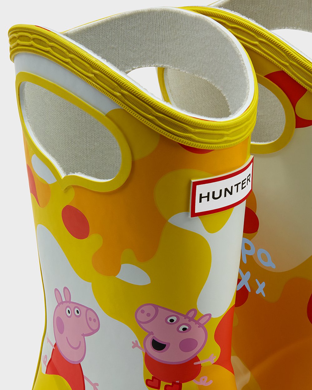 Hunter Niños Original First Peppa Pig Grab Handle - Botas de Lluvia Amarillo - 046-YXCNIK